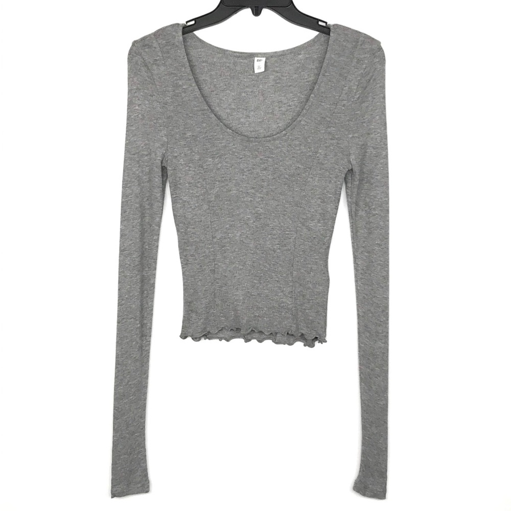 NEW {BP} Nordstrom Juniors Ruffled Hem Crop Top - Picture 5 of 8